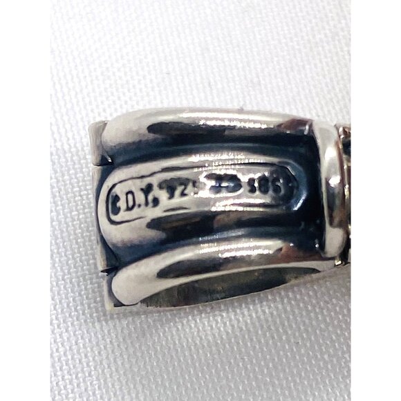 David Yurman 925 Silver 585 Gold Black Onyx Iconic Albion Enhancer Pendant 18.9 - Picture 6 of 7